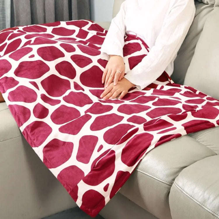45x45cm US Plug Timing Model Flannel Deer Pattern Electric Blanket Heating Pad