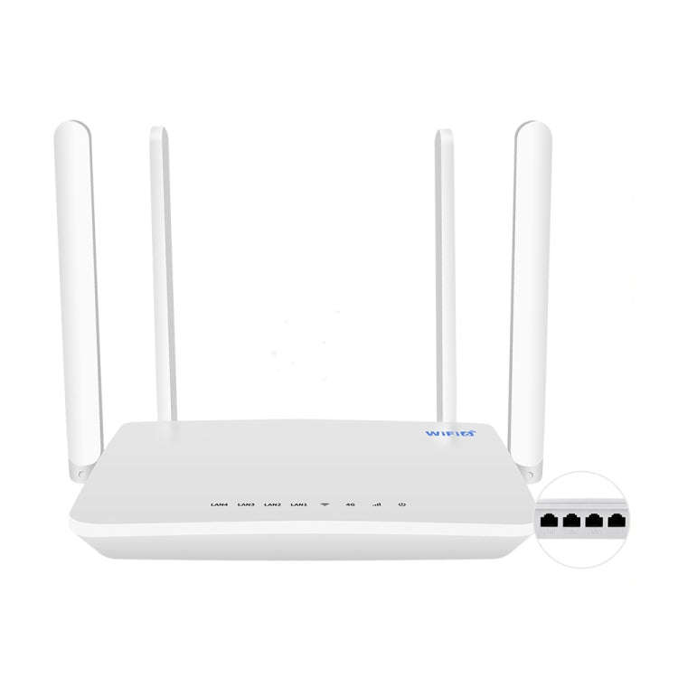 4G CPE Wireless Plug-In Router WiFi 6 Network Hotspot, EU Plug(White)
