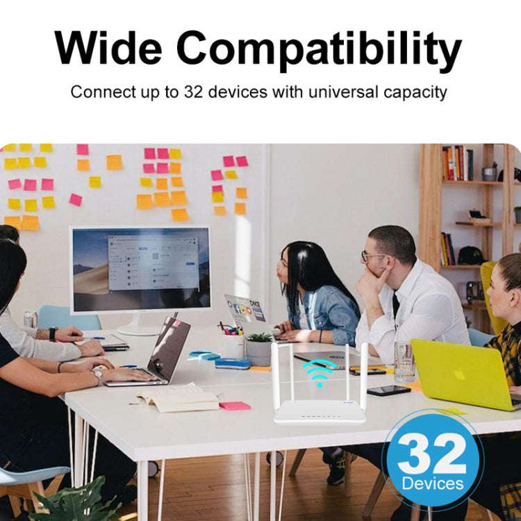 4G CPE Wireless Plug-In Router WiFi 6 Network Hotspot, EU Plug(White)