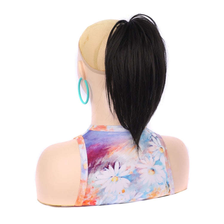 Ladies Short Chemical Fiber Fountain Claw Clip High Ponytail Wig, Color: 4L#