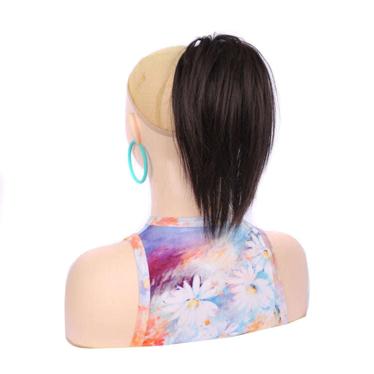 Ladies Short Chemical Fiber Fountain Claw Clip High Ponytail Wig, Color: 6A#
