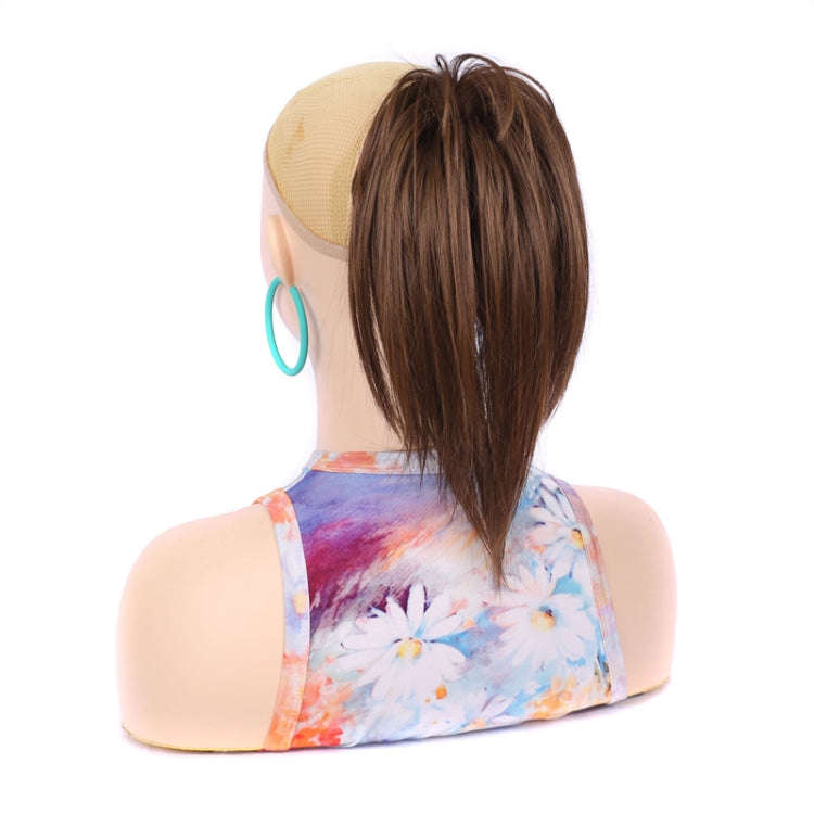Ladies Short Chemical Fiber Fountain Claw Clip High Ponytail Wig, Color: 8M27#