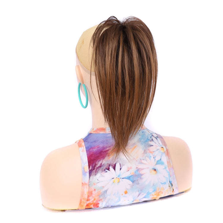 Ladies Short Chemical Fiber Fountain Claw Clip High Ponytail Wig, Color: 10H27#