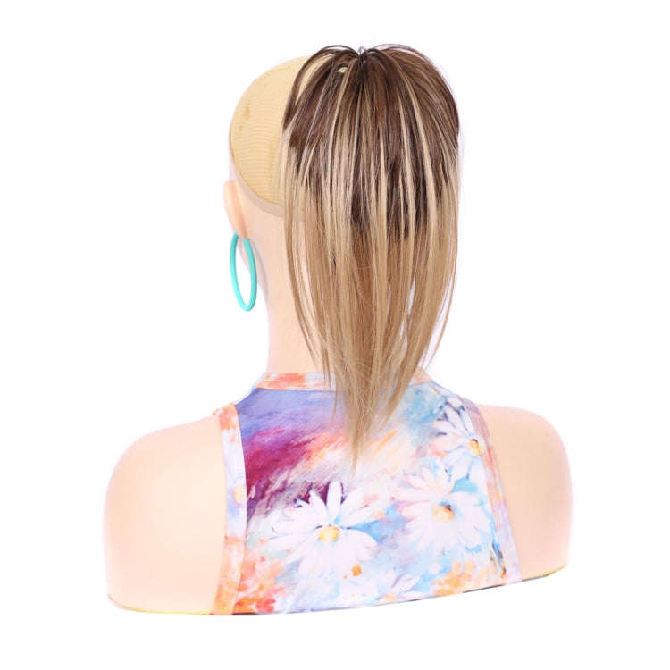 Ladies Short Chemical Fiber Fountain Claw Clip High Ponytail Wig, Color: 12H24#
