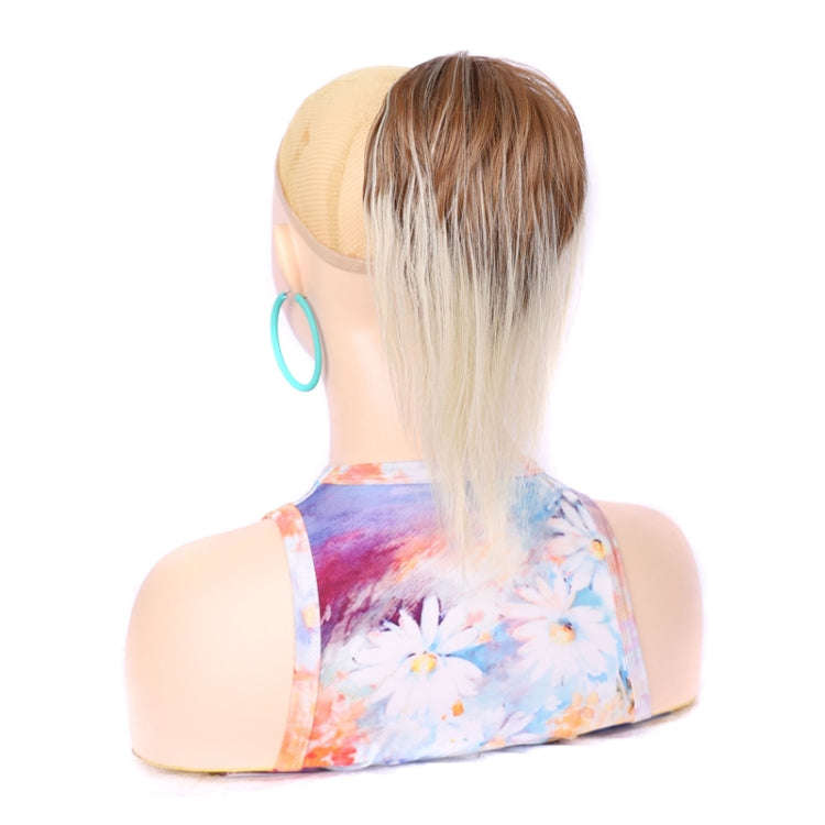 Ladies Short Chemical Fiber Fountain Claw Clip High Ponytail Wig, Color: 27T613#