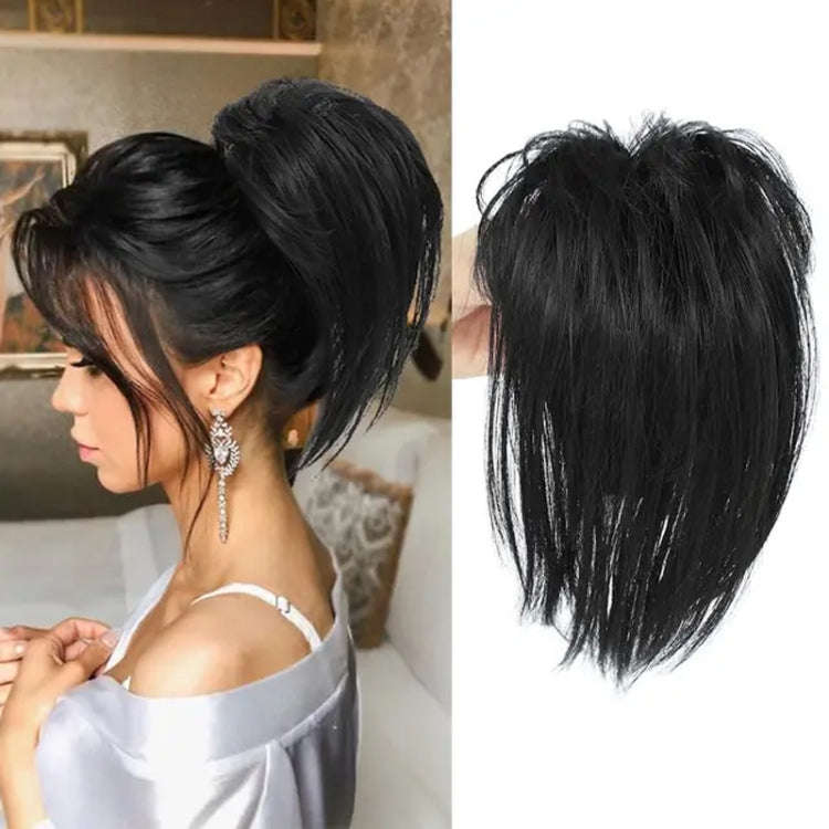 Ladies Short Chemical Fiber Fountain Claw Clip High Ponytail Wig, Color: 4503#