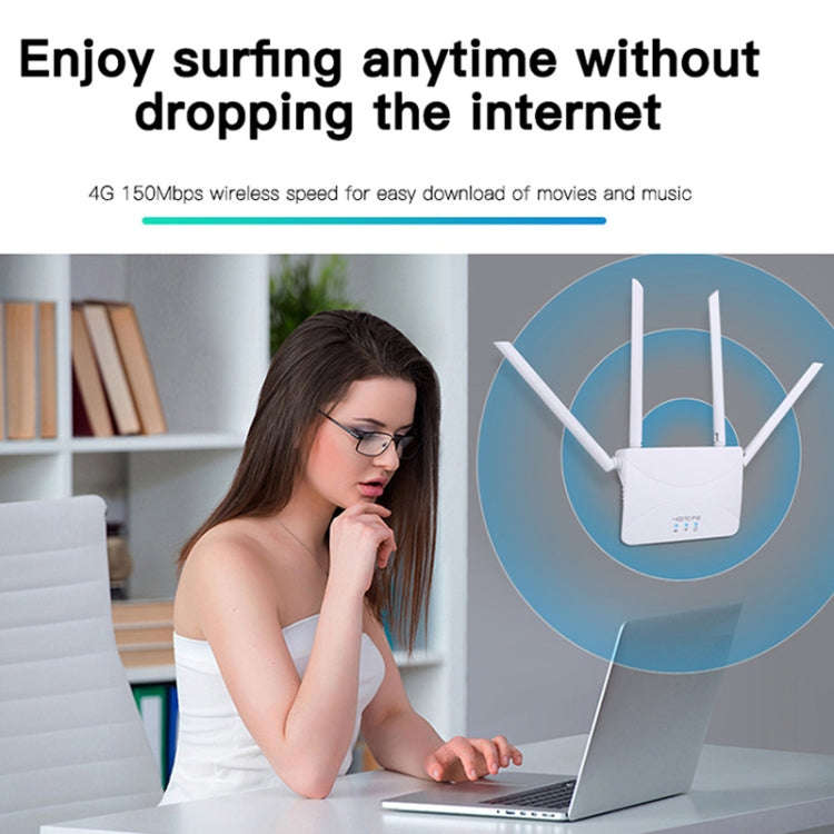 European B1/3/7/8/20/38/40/41 4G Wireless CPE Router Plug-in Mobile WiFi, EU Plug