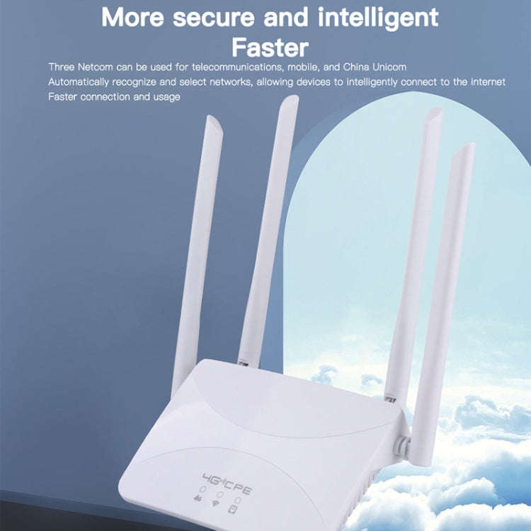European B1/3/7/8/20/38/40/41 4G Wireless CPE Router Plug-in Mobile WiFi, EU Plug