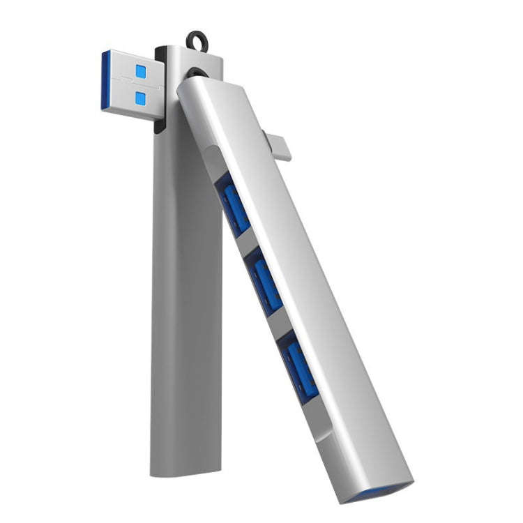 Side Plug Wireless Docking Station 4 In 1 Multifunctional Computer Cable Hubs, Port: USB 3.0 Silver