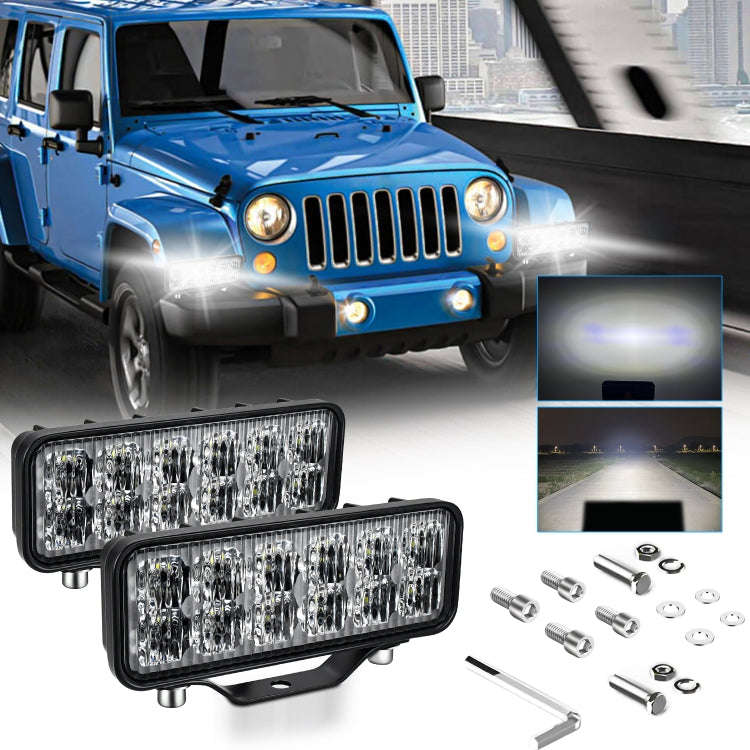 14W 9-30V 6 Inch Long Waterproof Car Work Headlight With Wire Set(X1)