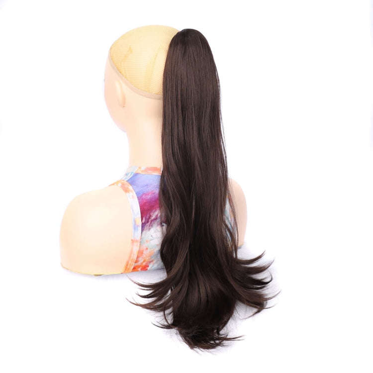 Ladies Claw Clip Inside Button Long Curly Pear Ponytail Wig, Color: 4#