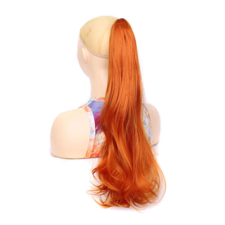 Ladies Claw Clip Inside Button Long Curly Pear Ponytail Wig, Color: 18C#
