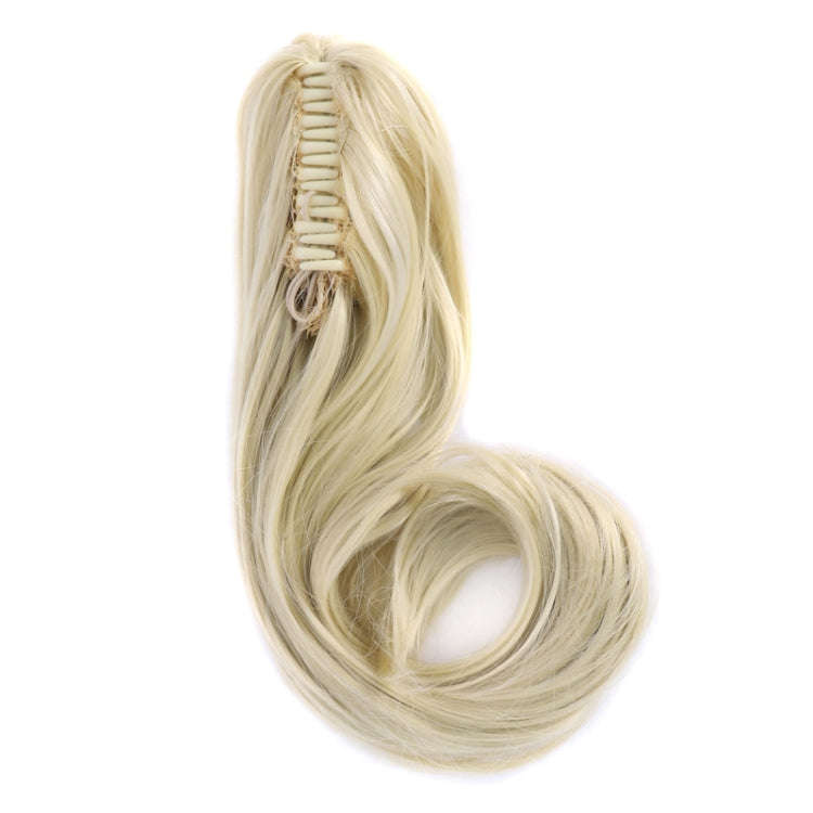 Ladies Claw Clip Inside Button Long Curly Pear Ponytail Wig, Color: 1B#