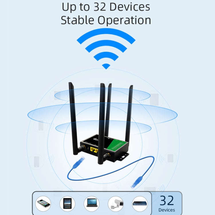 4G Wireless Plug-in Router Detachable Extension Antenna LTE Monitoring Network WiFi Hotspot, EU P...