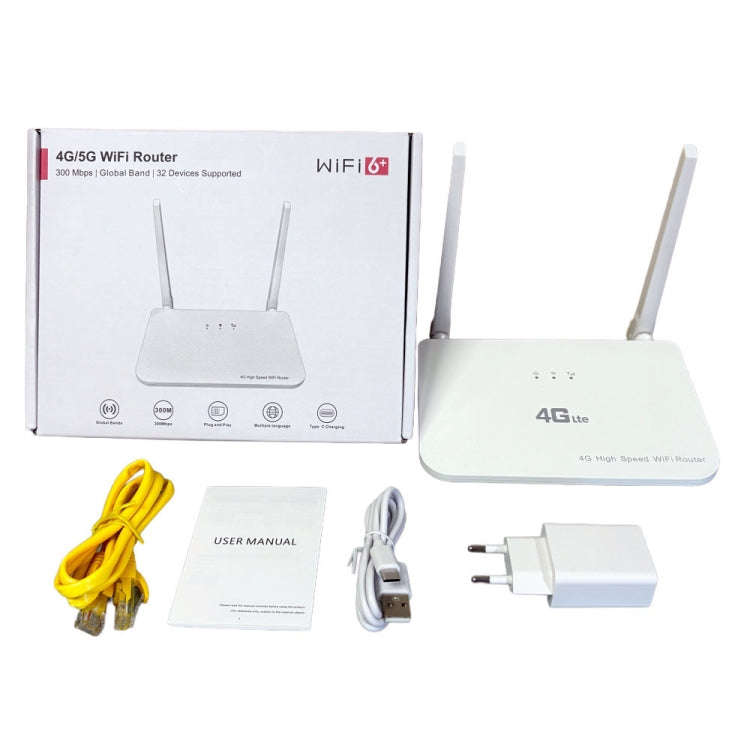 Asian Version 4G CPE Wireless Plug-In Mobile Routing WiFi6 Wire Hotspot, EU Plug