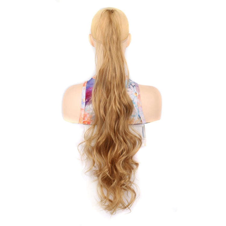 Ladies Wrap Around Magic Wand Ponytail Long Curly Wig, Color: 27#