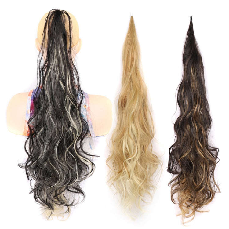 Ladies Wrap Around Magic Wand Ponytail Long Curly Wig, Color: 12#