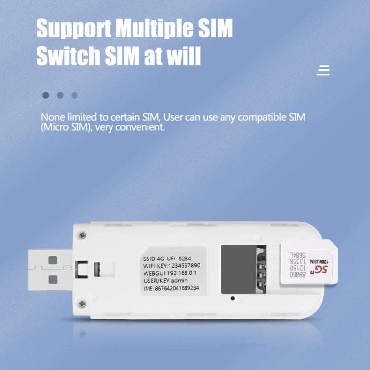 Eurasian Version U5-EU 4G WiFi Dongle USB Plug-In Router Mobile Hotspot