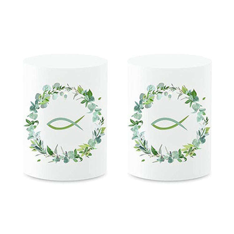 2pcs Communion Party German Candle Lamp Shade Decoration, Style: F