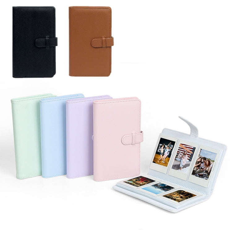 108-Piece Multifunctional 3 Inch Photo Ticket Credit Card Storage Book, Color: Hydrangea Blue