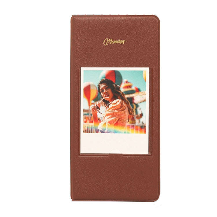 64-Piece 5 Inch Photo Storage Album, Color: Brown