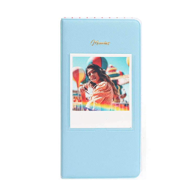 64-Piece 5 Inch Photo Storage Album, Color: Blue