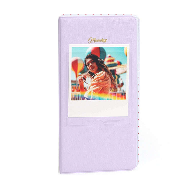 64-Piece 5 Inch Photo Storage Album, Color: Purple