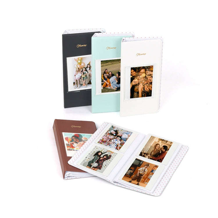 64-Piece 5 Inch Photo Storage Album, Color: Brown