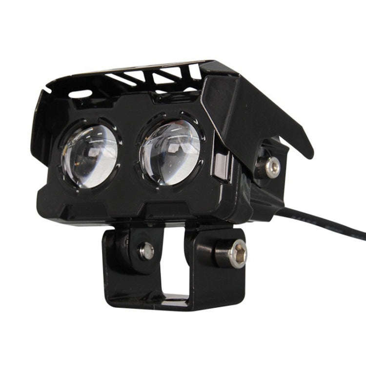20W Motorcycle Spotlight High Bright Two Color Modified External Waterproof LED Lens Headlight(Al...