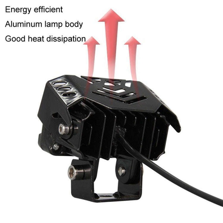 20W Motorcycle Spotlight High Bright Two Color Modified External Waterproof LED Lens Headlight(Al...