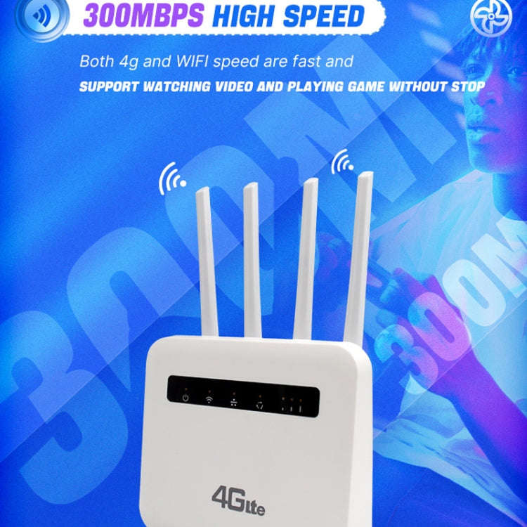 For European / Asian / African 4G CPE WiFi6 Plug-in Wireless Router Dual Port Wireless Hotspot, E...