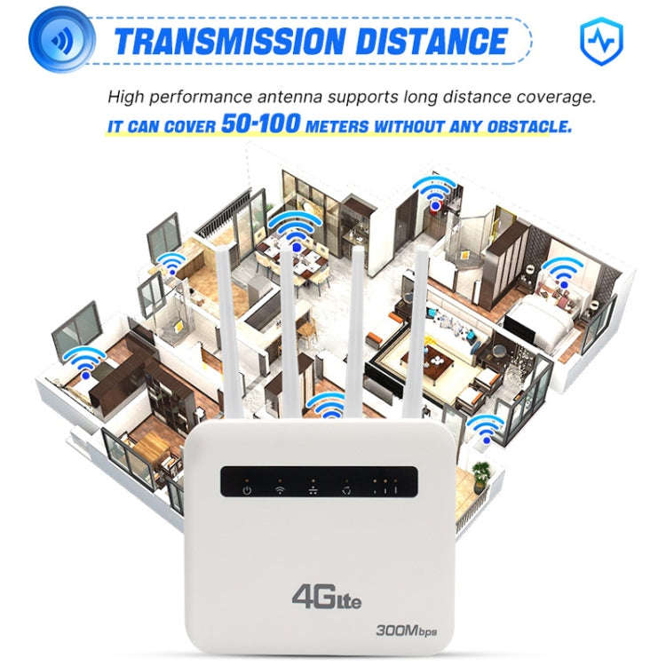For European / Asian / African 4G CPE WiFi6 Plug-in Wireless Router Dual Port Wireless Hotspot, E...