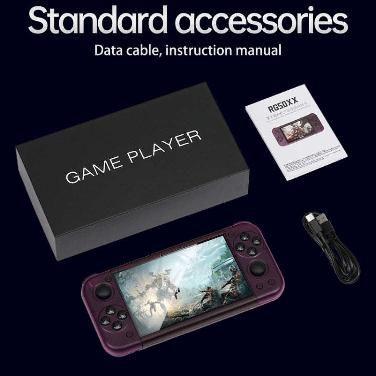 RG50XX 5-Inch Retro Handheld Game Console Linux System Built In 15000+ Games(White)