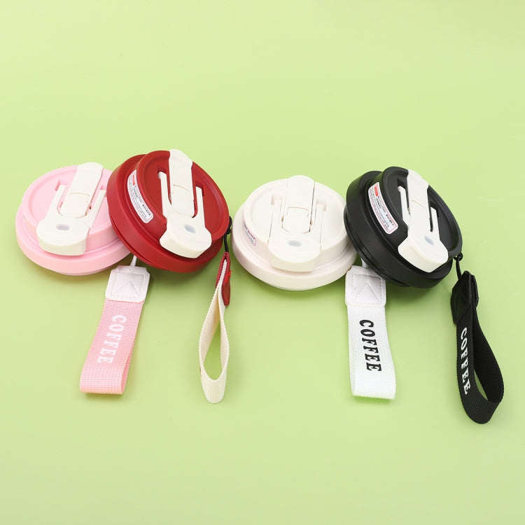 2.8 Inch Cup Mouth Straw Cup Lid Coffee Mug Replacement Lid With Hand Strip(White)