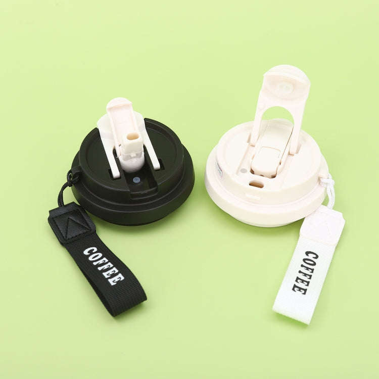 2.8 Inch Cup Mouth Straw Cup Lid Coffee Mug Replacement Lid With Hand Strip(White)