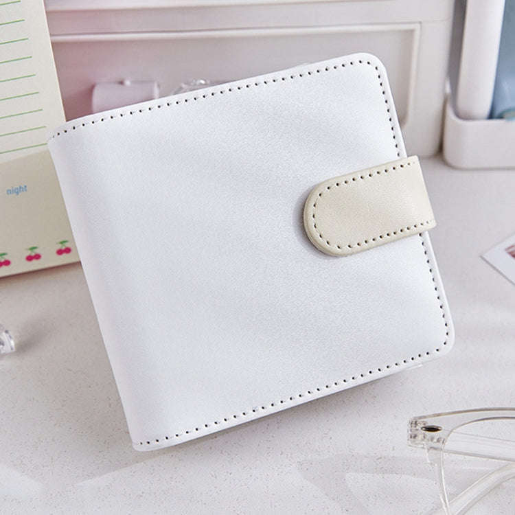 20 Loose-leaf PU Leather Multifunctional Storage Album(White Yellow)
