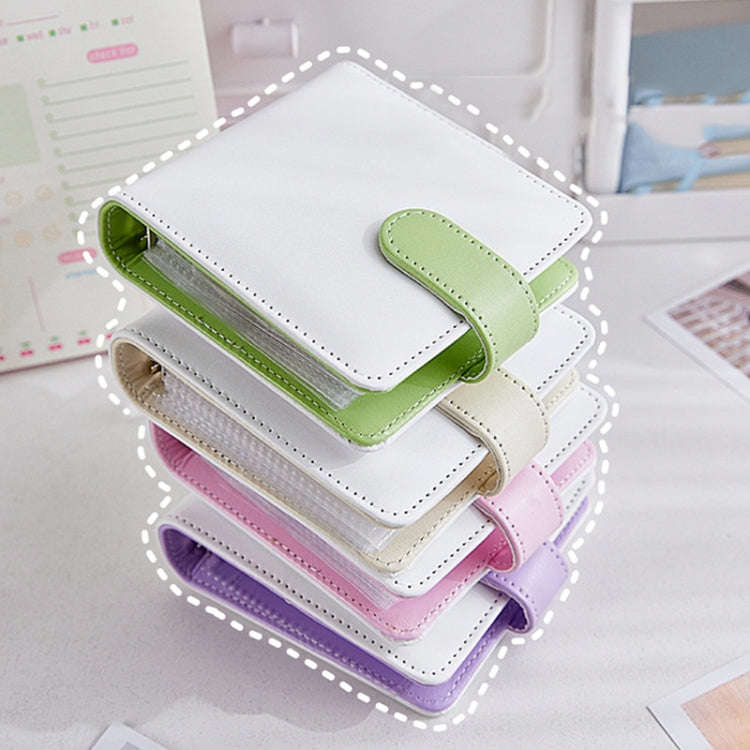 20 Loose-leaf PU Leather Multifunctional Storage Album(White Yellow)