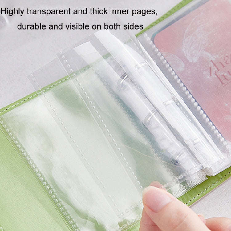 20 Loose-leaf PU Leather Multifunctional Storage Album(White Yellow)