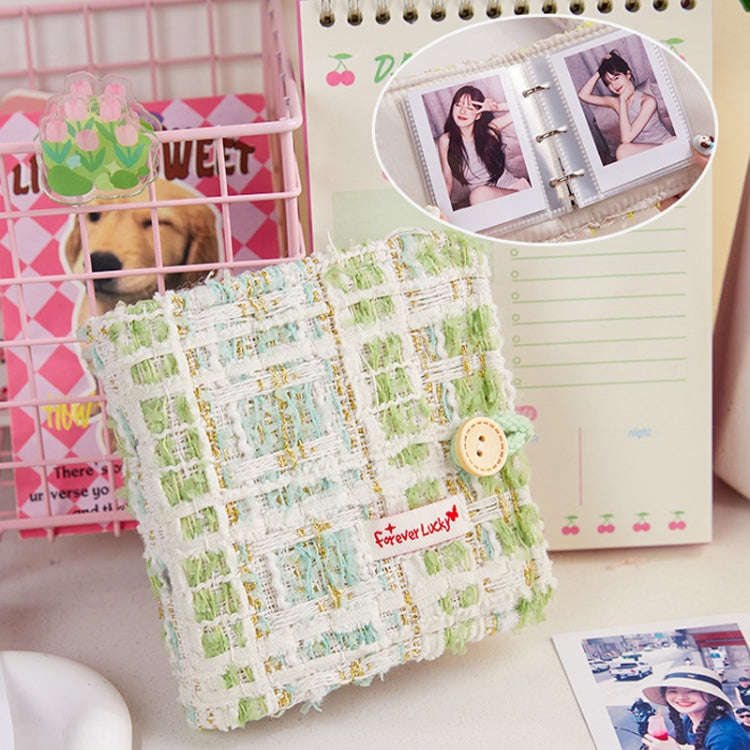 20 Loose-Leaf Storage Card Book Mini 3 Inch Photo Album(Green)