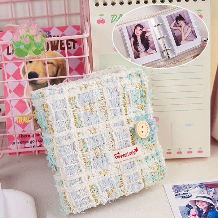 20 Loose-Leaf Storage Card Book Mini 3 Inch Photo Album(Blue)