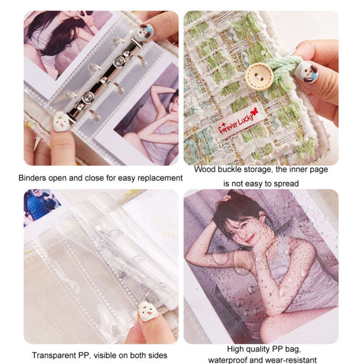 20 Loose-Leaf Storage Card Book Mini 3 Inch Photo Album(Pink)