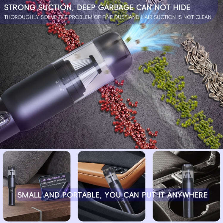 Multifunctional Suction Blowing Wireless Car Vacuum Cleaner Handheld High-Power Dust Blower(Black)