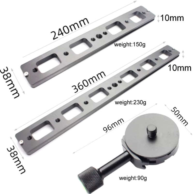 Double Camera Bracket Arca Swiss Quick Release Plate, Spec: PU240