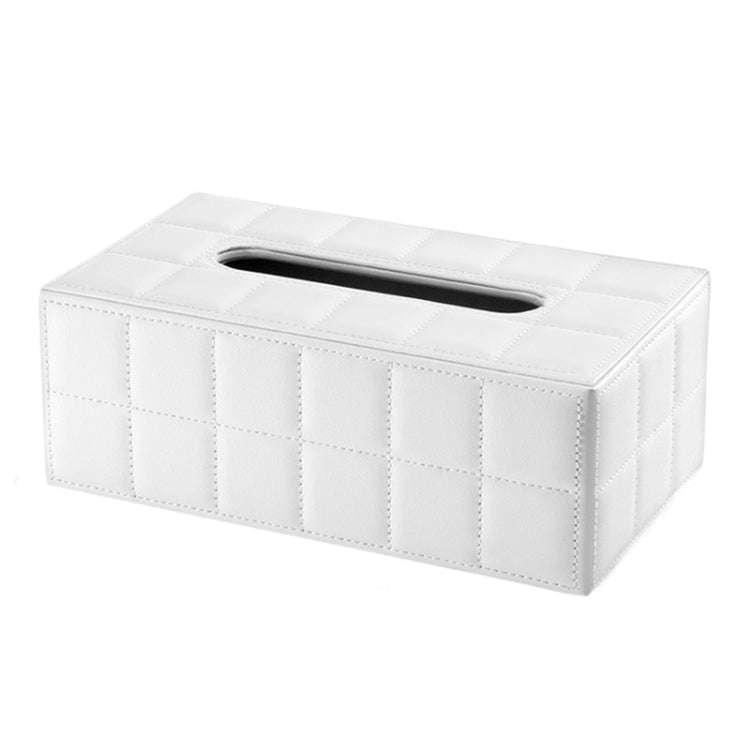 PU Leather Tissue Box Living Room Coffee Table Desktop Paper Holder Car Hotel Tissue Storage Box(...