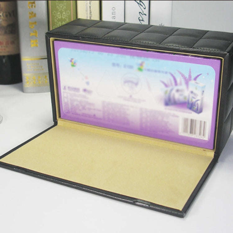 PU Leather Tissue Box Living Room Coffee Table Desktop Paper Holder Car Hotel Tissue Storage Box(...