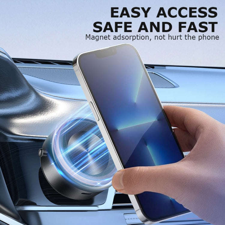AIMITE M8 Car Phone Holder Vacuum Suction Cup Strong Magnetic Support Bracket(Silver)