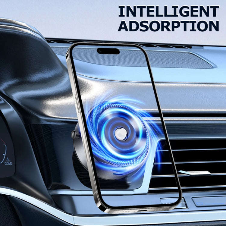 AIMITE M8 Car Phone Holder Vacuum Suction Cup Strong Magnetic Support Bracket(Silver)