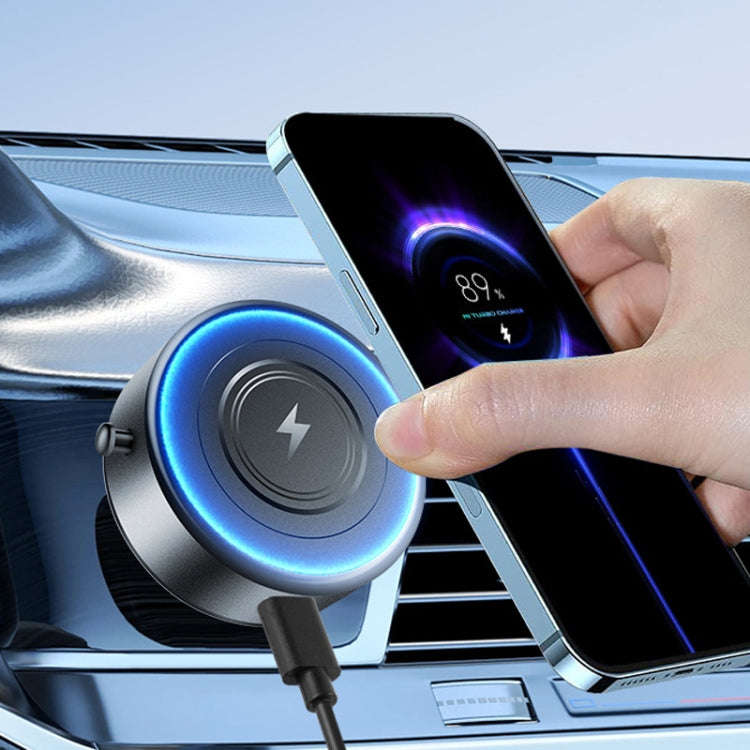 AIMITE M8 Car Wireless Charger Phone Holder Vacuum Suction Cup Strong Magnetic Support Bracket(Si...