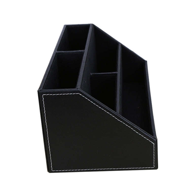 Desktop Stationery Box Multi-functional PU Leather Home Compartment Sundry Organizer Storage Box,...