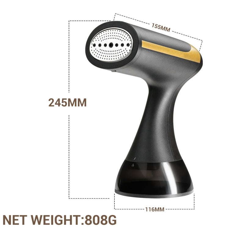 Small Portable Handheld Household Steam Spray Clothes Wrinkle Removal Iron, Size: EU Plug(Black)